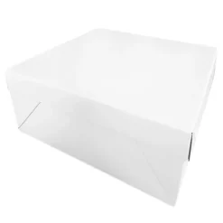 Caja para tarta con elevador blanca 30,5 x 30,5 cm