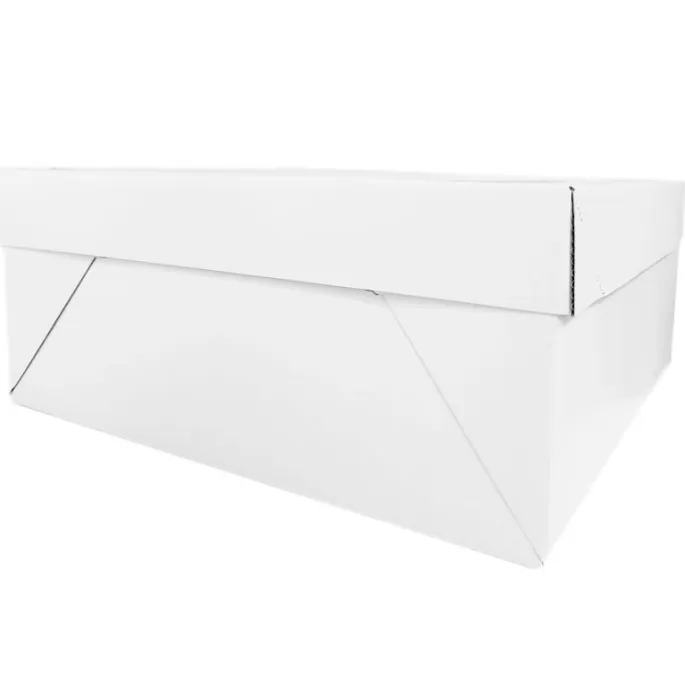 Caja para tarta con elevador blanca 35,5 x 35,5 cm