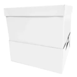 Caja para tarta con elevador blanca 35,5 x 35,5 cm