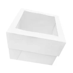 Caja para tarta con ventana 4 alturas ajustables 25,5 x 25,5 cm