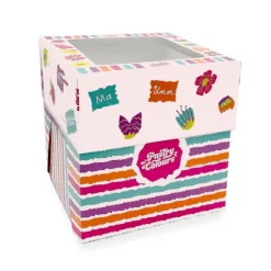 Caja para tarta con ventana y altura ajustable Día de la madre 20,5 x 19,5 cm - Pastry Colours
