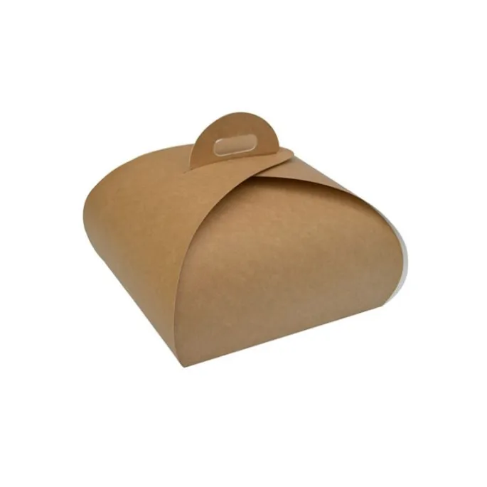 Caja para tarta kraft con asa 20 x 20 x 11 cm