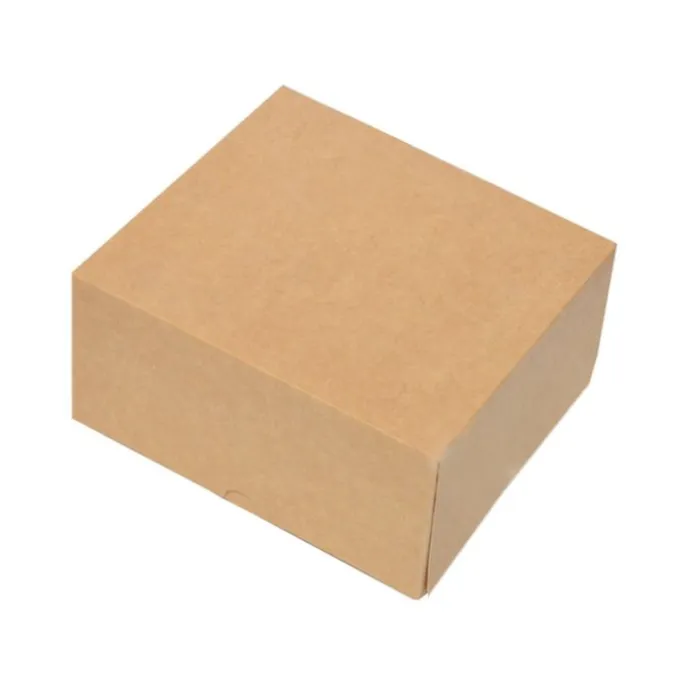 Caja para tarta kraft cuadrada 26 x 26 x 10 cm