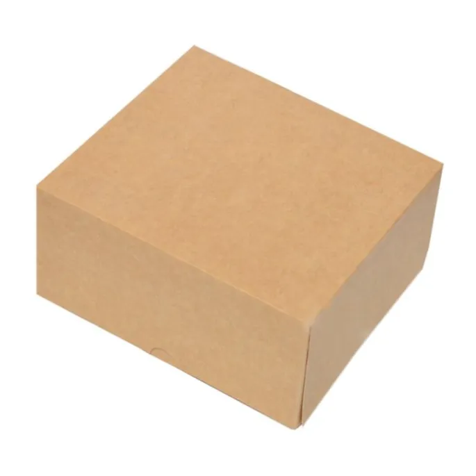 Caja para tarta kraft cuadrada 28 x 28 x 10 cm