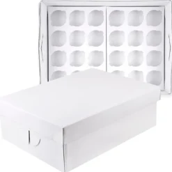 Caja rectangular alta 24 cupcakes 44 x 32 x 14 cm - PME