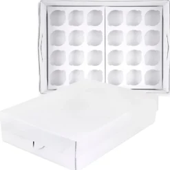 Caja rectangular baja 24 cupcakes 44 x 32 x 9 cm - PME