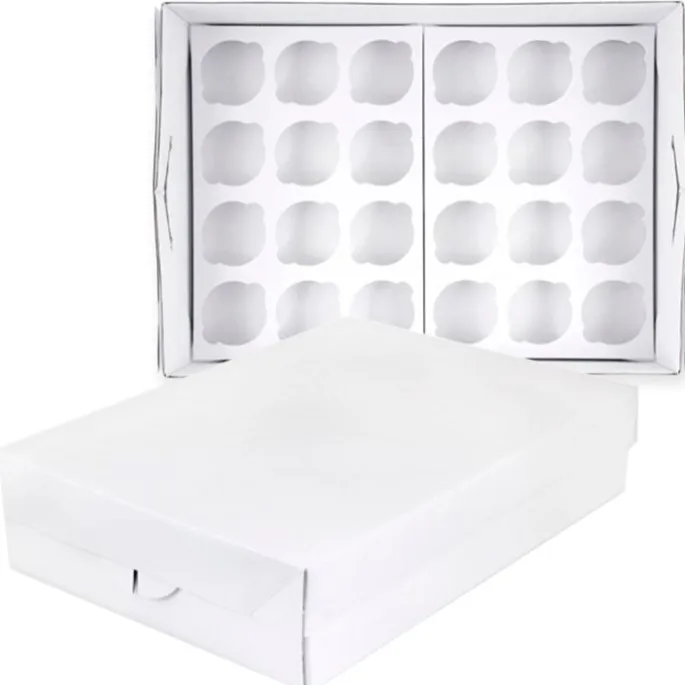 Caja rectangular baja 24 cupcakes 44 x 32 x 9 cm - PME
