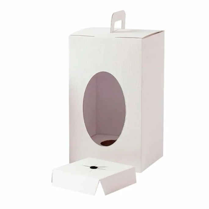 Cajas con ventana y asa para huevos de Pascua 32,5 x 17,5 x 17,5 cm (2) - Decora