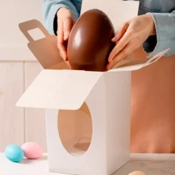 Cajas con ventana y asa para huevos de Pascua 35 x 20 x 20 cm (2) - Decora