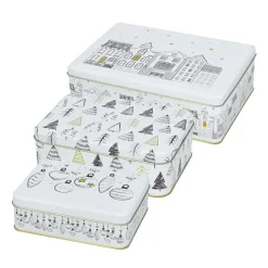 Cajas de lata Pueblo Navidad (3) - Birkmann