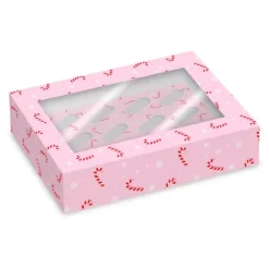 Cajas para 12 cupcakes con ventana caramelos Navidad 33 x 23 x 10 cm (2)