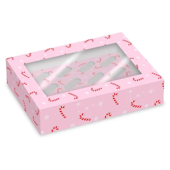 Cajas para 12 cupcakes con ventana caramelos Navidad 33 x 23 x 10 cm (2)