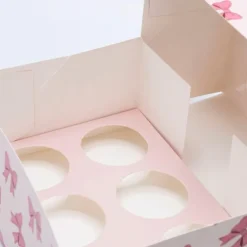 Cajas para 6 cupcakes con ventana lazos 23 x 17 x 10 cm (2)