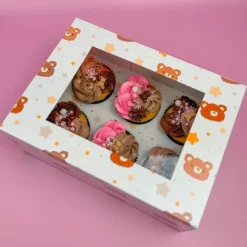 Cajas para 6 cupcakes con ventana ositos 23 x 17 x 10 cm (2)