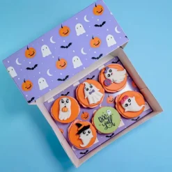 Cajas para 6 cupcakes con ventana calabazas fantasmas Halloween 23 x 17 x 10 cm (2)