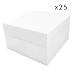 Cajas para tarta blancas con tapa 35 x 35 x 15 cm (25) - Funcakes