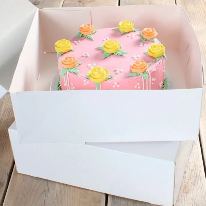 Cajas para tarta blancas 32 x 32 x 11,5 cm (2) - Funcakes