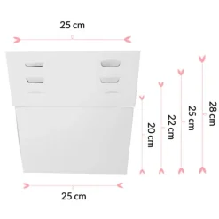 Cajas para tarta con 4 alturas ajustables 25 x 25 cm (10)