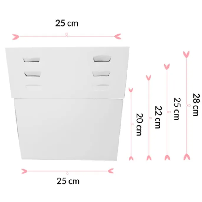 Cajas para tarta con 4 alturas ajustables 25 x 25 cm (10)