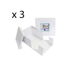 Cajas para tartas cuadradas con tapa 15,2 x 15,2 x 15 cm (3) - PME