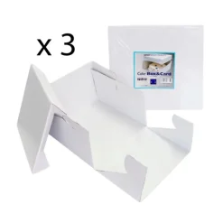 Cajas para tartas cuadradas con tapa 30,5 x 30,5 x 15 cm (3) - PME