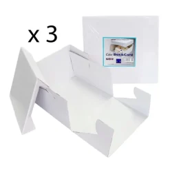 Cajas para tartas cuadradas con tapa 33 x 33 x 15 cm (3) - PME