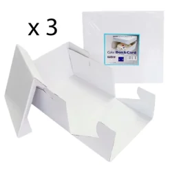 Cajas para tartas cuadradas con tapa 35,5 x 35,5 x 15 cm (3) - PME