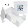 Cajas para tartas cuadradas con tapa 38,5 x 38,5 x 15 cm (3) - PME