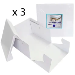Cajas para tartas cuadradas con tapa 38,5 x 38,5 x 15 cm (3) - PME