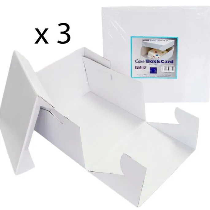 Cajas para tartas cuadradas con tapa 40,6 x 40,6 x 15 cm (3) - PME