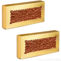 Cajas para turrón doradas con ventana 21,5 cm (2) - Ibili