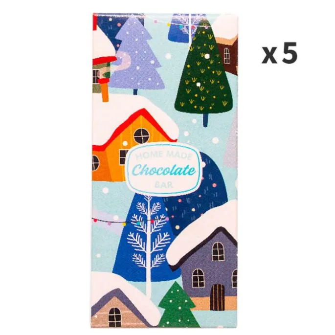 Cajas para turrón o tabletas de chocolate Paisaje nevado 16 x 7,5 x 2 cm (5) - Decora