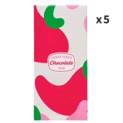 Cajas para turrón o tabletas de chocolate Ondas rosas 16 x 7,5 x 2 cm (5) - Decora