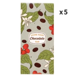 Cajas para turrón o tabletas de chocolate hojas de cacao 16 x 7,5 x 2 cm (5) - Decora