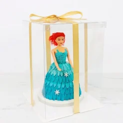 Caja tarta transparente con base, tapa y lazo Crystal 15 cm - PME