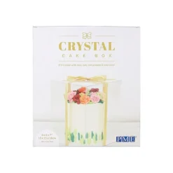 Caja tarta transparente con base, tapa y lazo Crystal 15 cm - PME