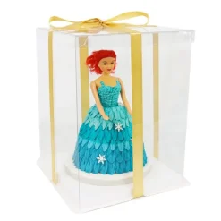 Caja tarta transparente con base, tapa y lazo Crystal 25 cm - PME