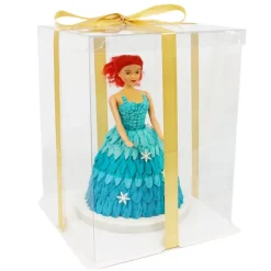 Caja tarta transparente con base, tapa y lazo Crystal 30 cm - PME