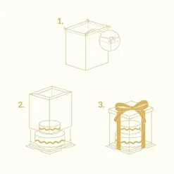 Caja tarta transparente con base, tapa y lazo Crystal 35 cm - PME
