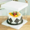 Caja tarta transparente con base y tapa 35 x 35 x 24 cm