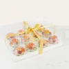 Caja transparente con base, tapa y lazo Crystal 12 cupcakes 34 x 27 x 10 cm - PME