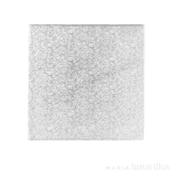 Cake drum cuadrado plateado 15,5 cm, grosor 4 mm