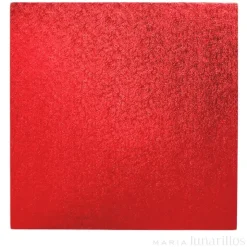 Cake drum cuadrado rojo 35 cm, grosor 12 mm - Decora