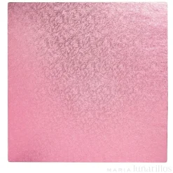Cake drum cuadrado rosa 35 cm, grosor 12 mm - Decora