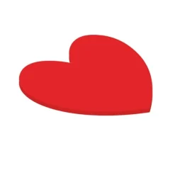 Cake drum en forma de corazón rojo 25,4 cm, grosor 5 mm - Simply Making