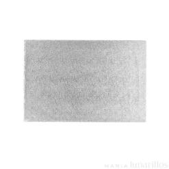 Cake drum rectangular plateado 30,5 x 20,3 cm, grosor 12 mm