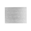 Cake drum rectangular plateado 30 x 25 cm, grosor 3 mm
