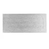 Cake drum rectangular plateado 34,5 x 13,5 cm, grosor 4 mm