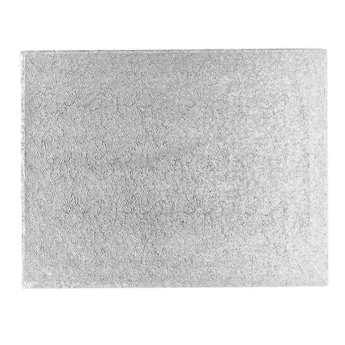 Cake drum rectangular plateado 45 x 40 cm, grosor 12 mm - Pastkolor