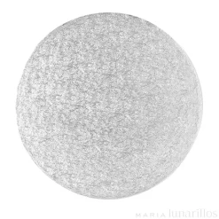 Cake drum redondo plateado 25,5 cm, grosor 4 mm